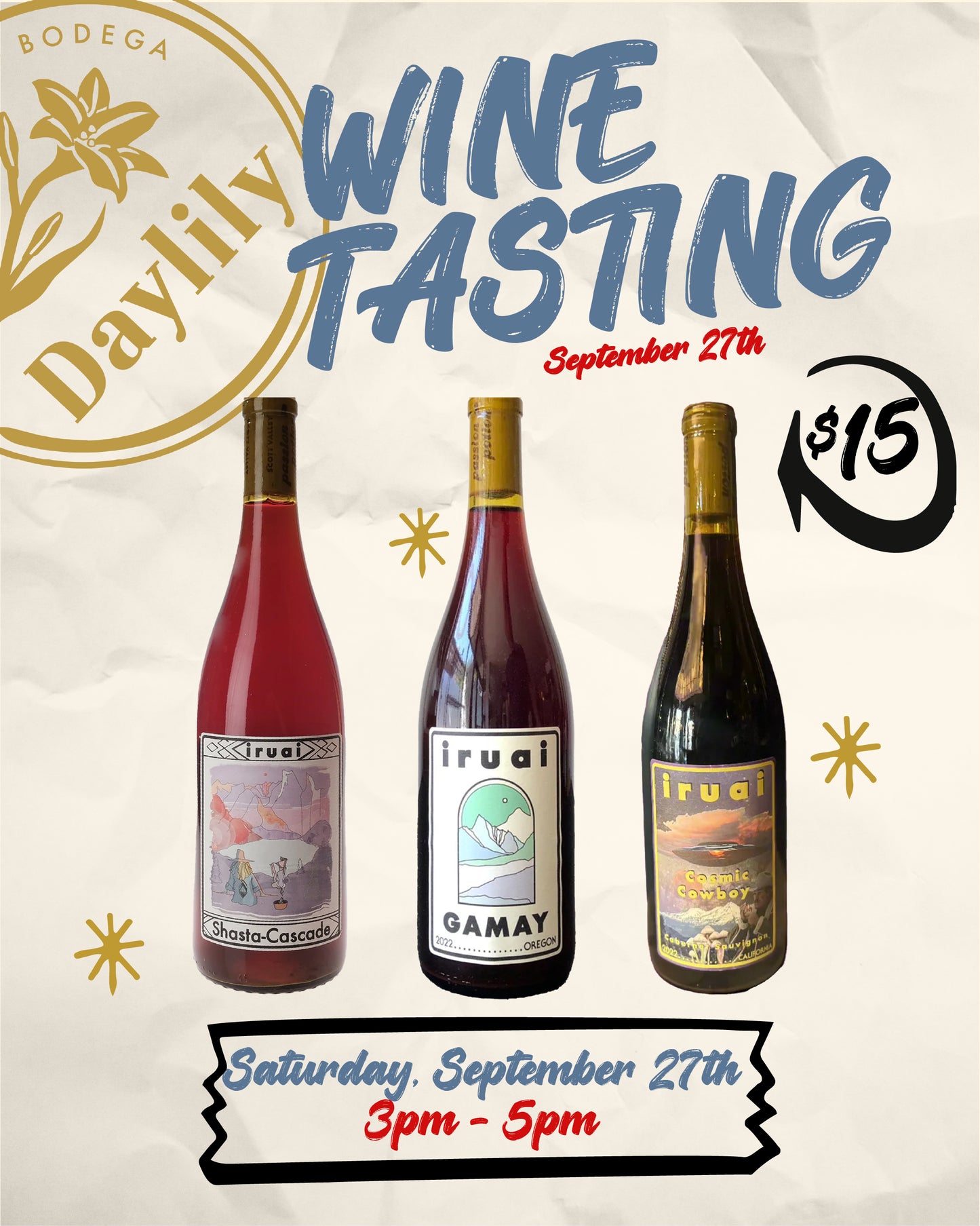 Daylily Wine Tasting
